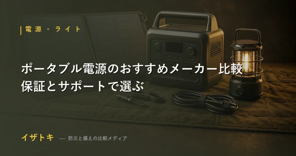 Jackery・EcoFlow・Anker Solix・BLUETTIの保証とサポート体制を比較するイザトキのアイキャッチ画像